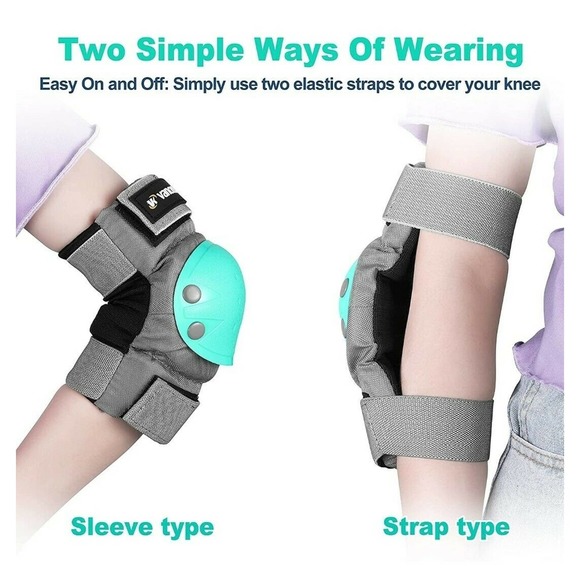 Kids Protective Gear Set - Gray and Green - Picture 3 of 6